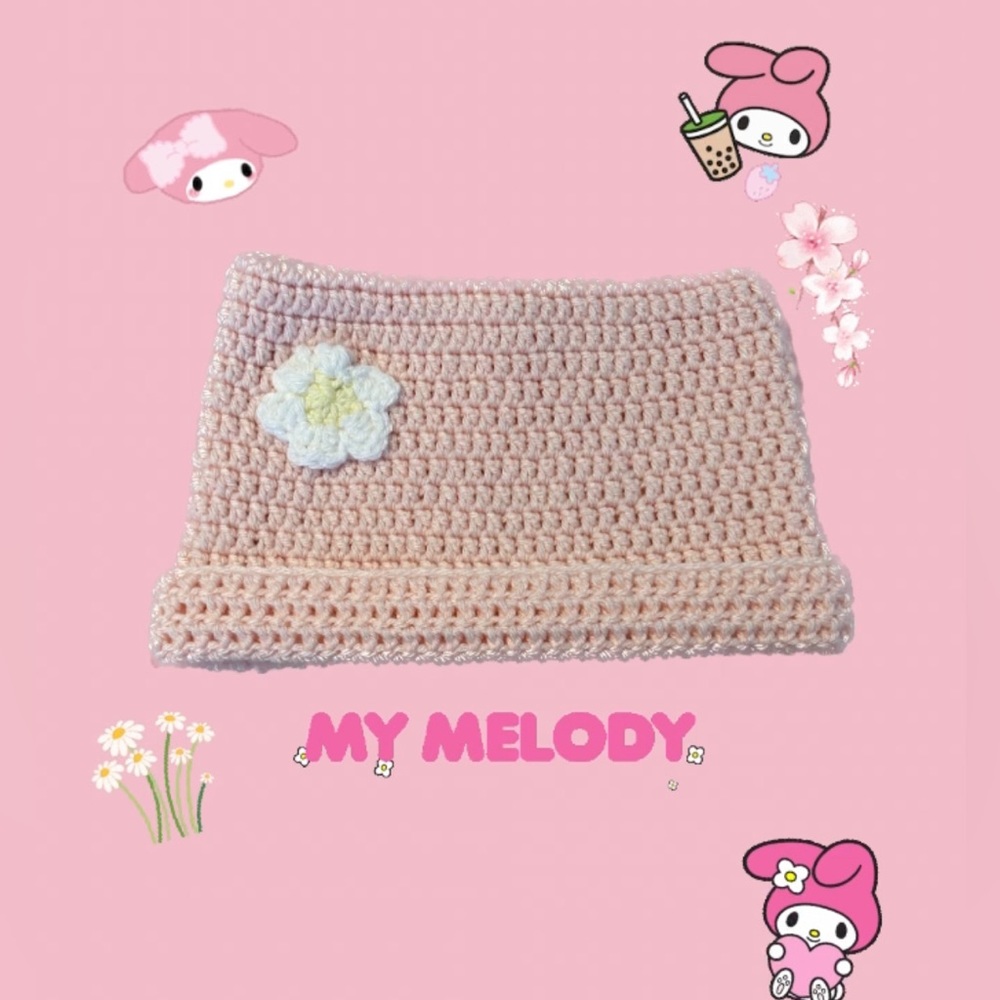 handmade sanrio crocheted beanie
